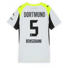 Borussia Dortmund Ramy Bensebaini #5 Bortedrakt Kvinner 2025-26 Kortermet